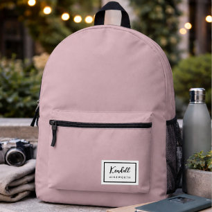 Backpack Classic Pink Name Patch Book Bag