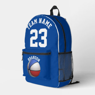 Backpack kids boys basketball sports blue w