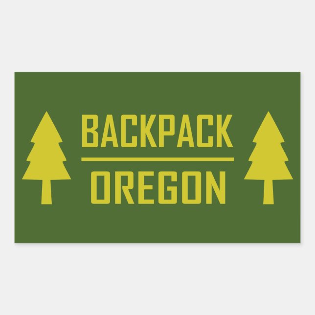 Backpack Oregon Rectangular Sticker (Front)