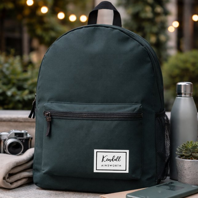 Backpack | Personalised Campus Style Name Bag Gift (A minimalist personalized backpack that keeps everyday essentials organized in style)