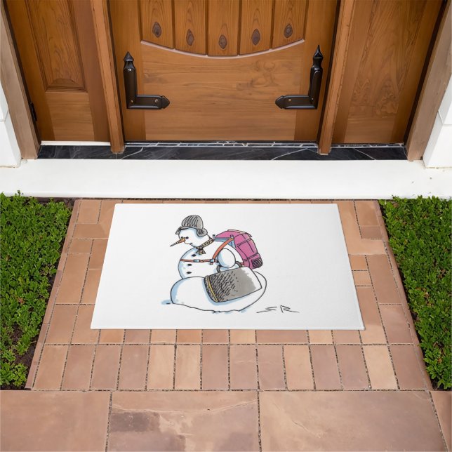 Backpack Snowman doormat (Outdoor)