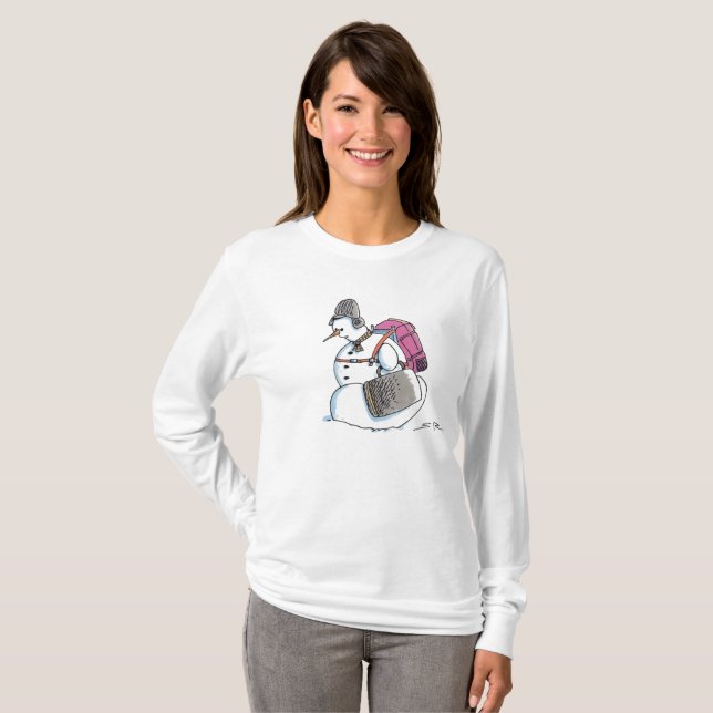 Backpack Snowman long sleeve shirt (Front Full)