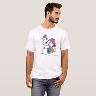 Backpack Snowman white t-shirt
