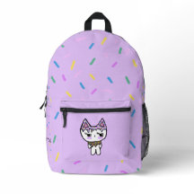 Backpack - Sprinkles Kitty Clawfully Sweet Print