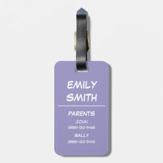 Backpack Tag with Emergency Contacts