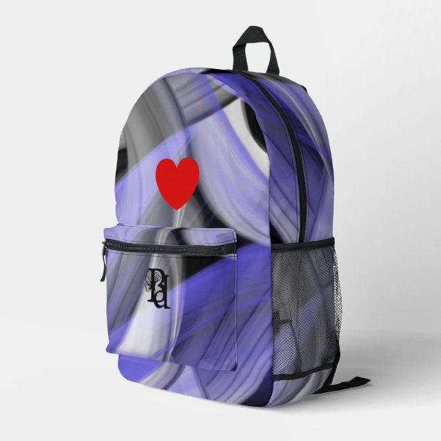 Backpack Trend Abstract Lavender Violet (Back Corner Right)