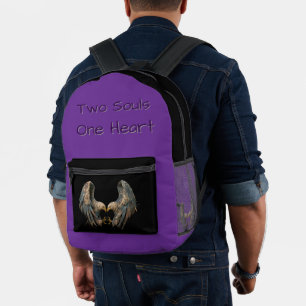 Backpack Two Souls One Heart Paper Cut Eagle Art