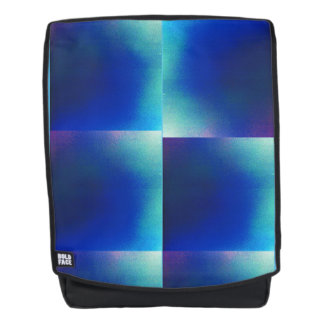 Backpack with Blue and Turquoise Design