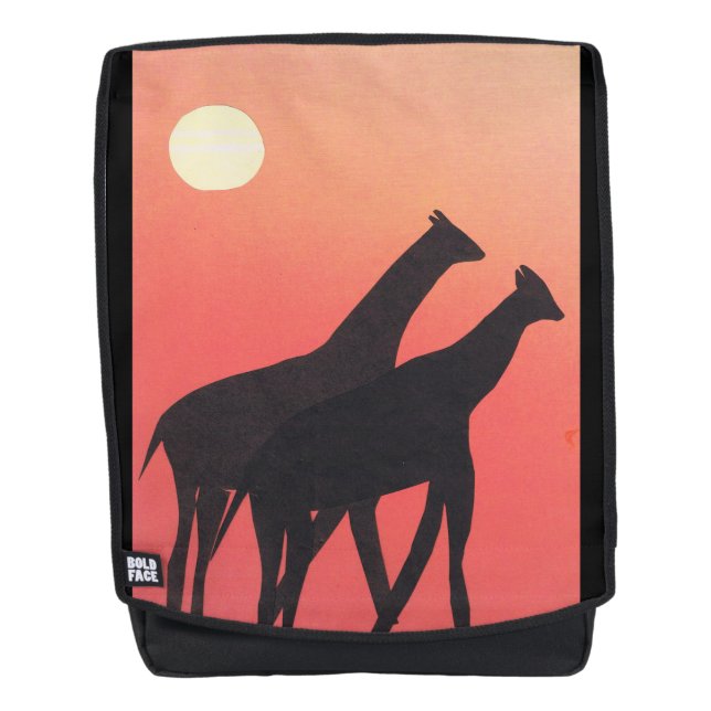 Backpack with Giraffe Design (Front)