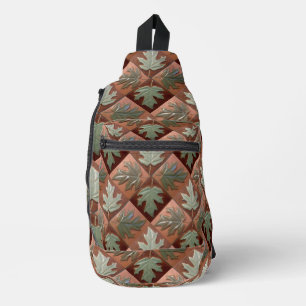Backpack with Maple leaf tile pattern