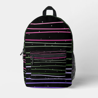 Backpack with wavy line stars