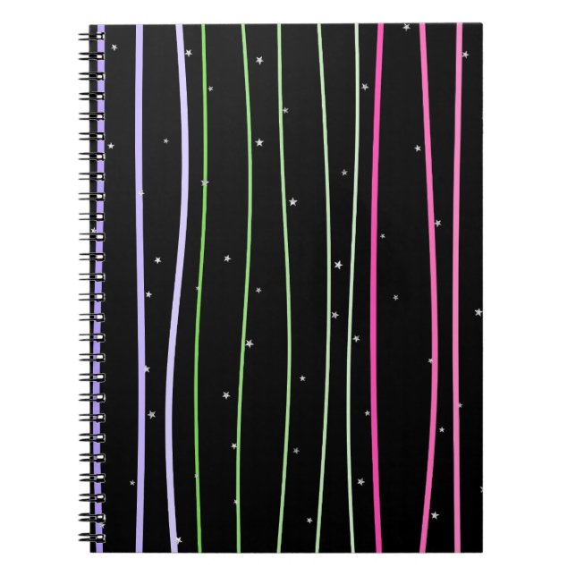 Backpack with wavy line stars notebook (Front)
