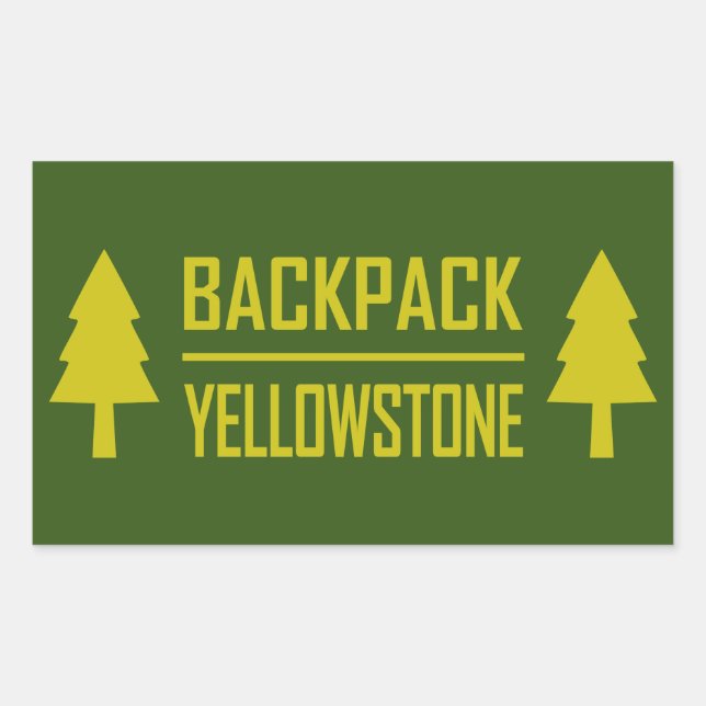 Backpack Yellowstone Rectangular Sticker (Front)
