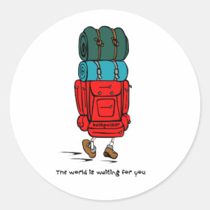 Backpacker Classic Round Sticker