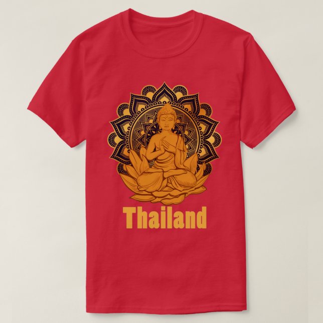 Backpacker Gift Asia Lover Buddha Thailand T-Shirt (Design Front)