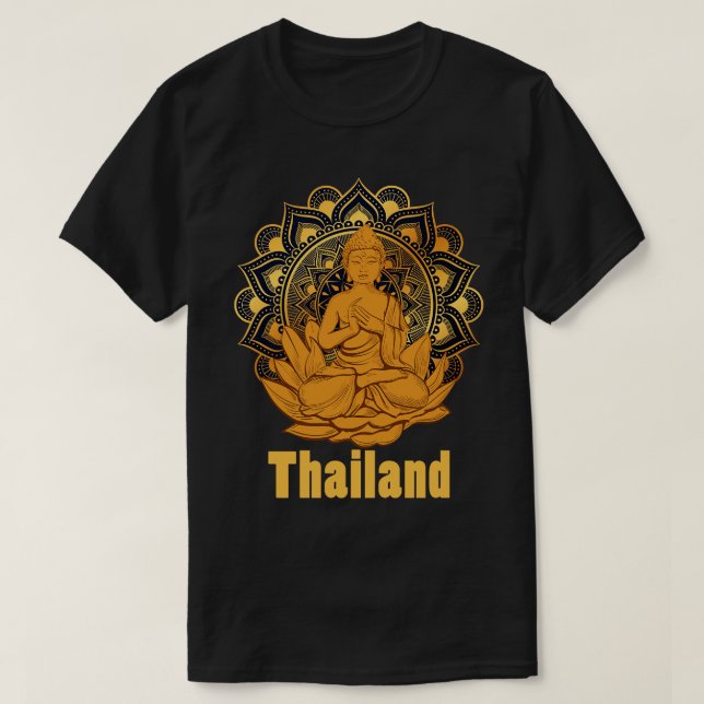 Backpacker Gift Asia Lover Buddha Thailand T-Shirt (Design Front)