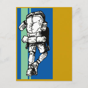 Backpacker (guy)-BlueGreen Postcard