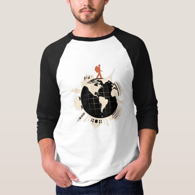 Backpacker World Travel LongSleeve T-Shirt (Front)