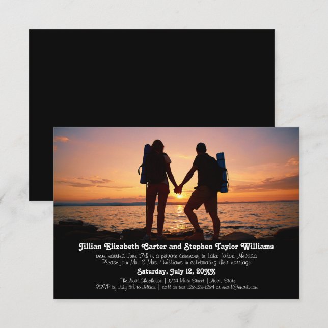 Backpackers Photo - 3x5 Wedding Announcement (Front/Back)