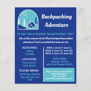 Backpacking Adventure Flyer