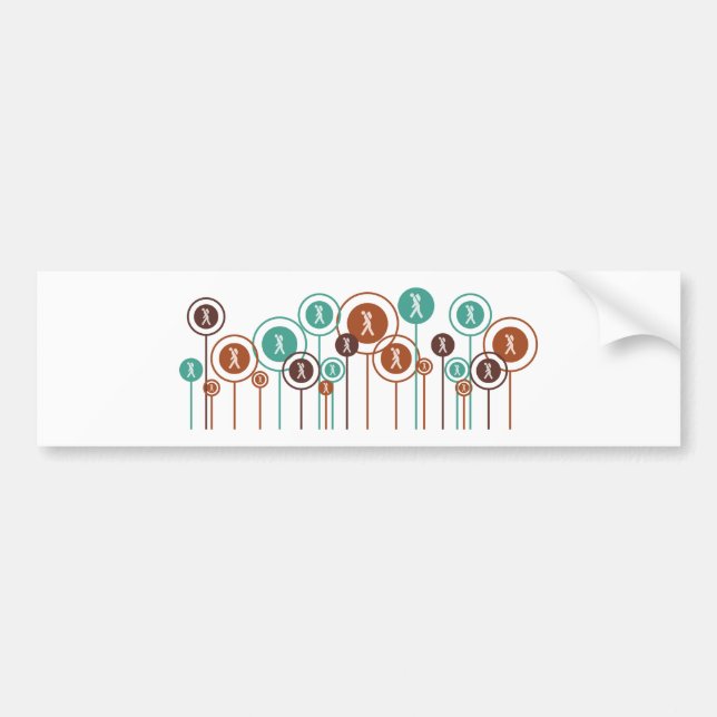Backpacking Daisies Bumper Sticker (Front)
