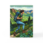 Backpacking Girl Hiking the Trail