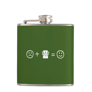 Backpacking Makes You Happy Hip Flask