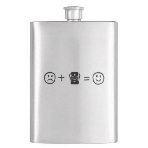 Backpacking Makes You Happy Hip Flask