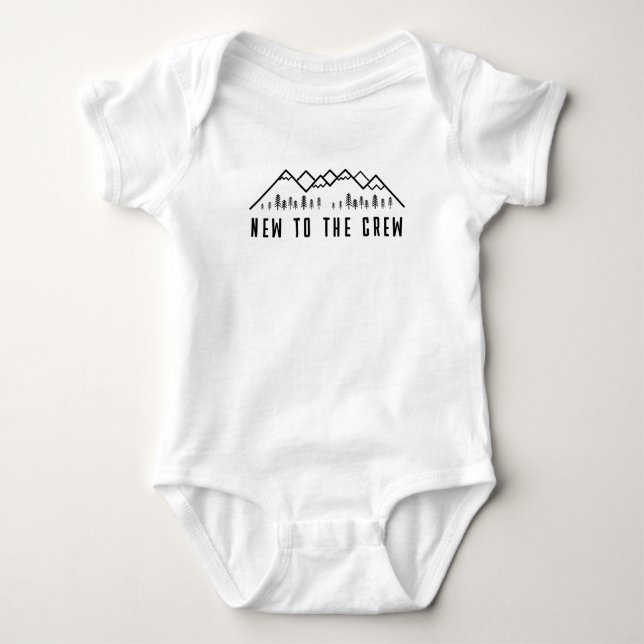 Backpacking Mountain Hiking Crew Baby Bodysuit (Front)