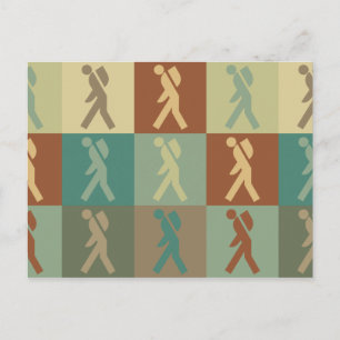 Backpacking Pop Art Postcard