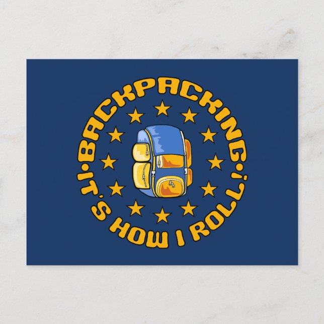 BACKPACKING postcard - customise (Front)