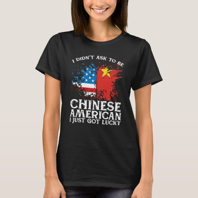 BackprinI Didn't Ask To Be Chinese American I Just T-Shirt (Front)