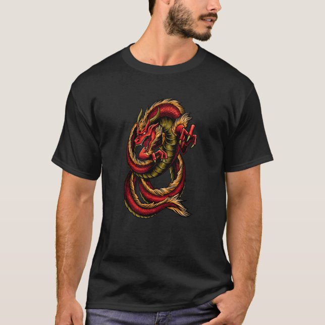 Backprint Chinese Dragon T-Shirt (Front)