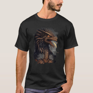 Backprint Fire breathing eagle of freedom and stre T-Shirt
