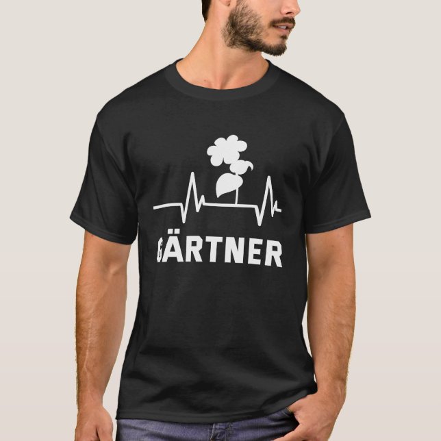 Backprint gardener ECG line T-Shirt (Front)