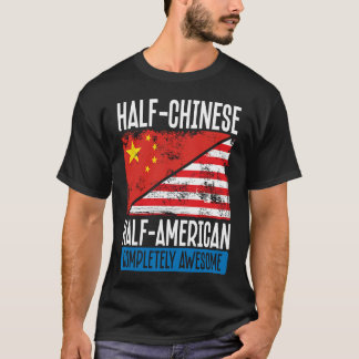 Backprint Half Chinese Half American Completely Aw T-Shirt