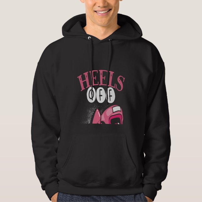 Backprint Heels Off Gloves On Woman Boxing Hoodie (Front)