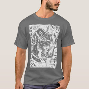 Backprint Japanese Oni Mask Demon Bushido Mask Sam T-Shirt