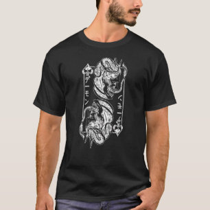 Backprint Japanese Oni Mask Demon Mask Samurai Oni T-Shirt