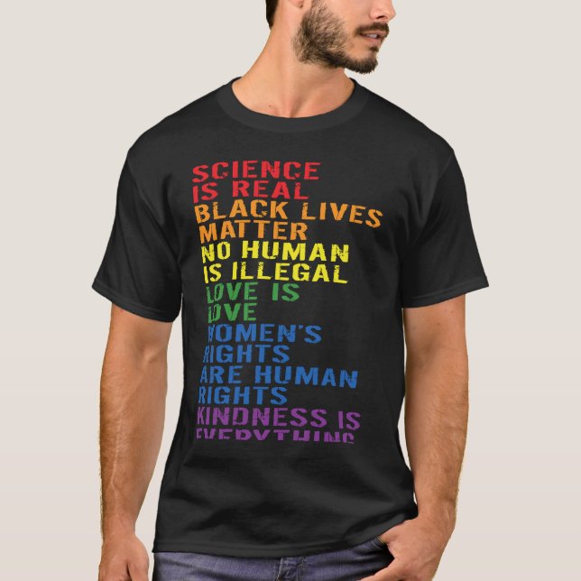 Backprint Kindness is everything LGBTQ+ Pride  1 T-Shirt (Front)