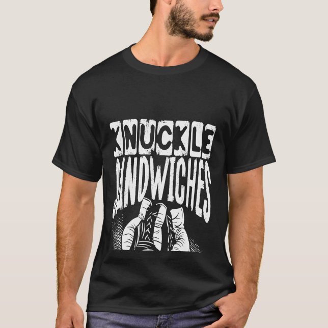 Backprint Knuckle Sandwiches Are Free Boxing T-Shirt (Front)