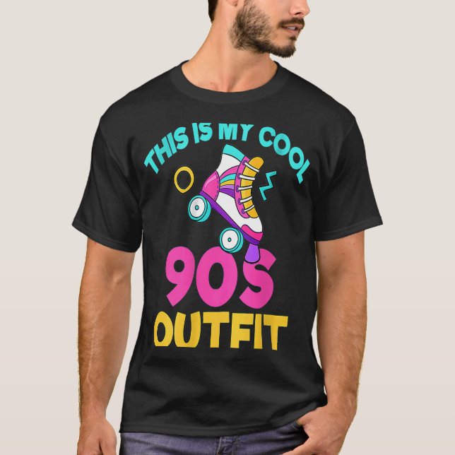 Backprint Lustiges This is my cool 90s outfit Ragl T-Shirt (Front)