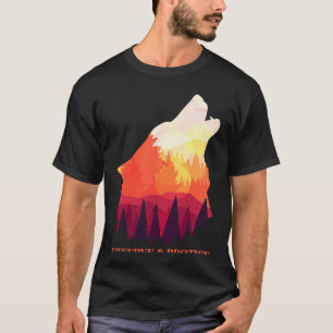 Backprint Preserve and Protect wolves and wolf pac T-Shirt