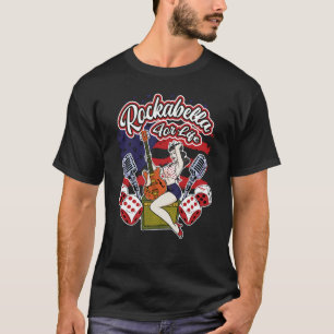 Backprint Rockabella For Life Vintage Rockabilly T-Shirt