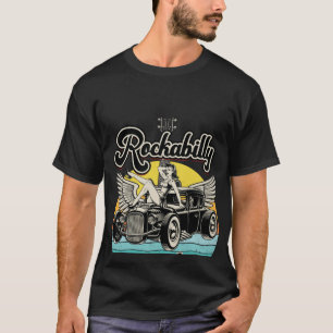 Backprint Rockabilly Never Dies Vintage Rockabilly T-Shirt