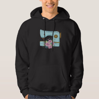 Backprint sewing machine hoodie