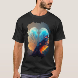 Backprint Space snow globe the symbol of infinity  T-Shirt