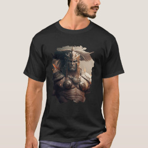 Backprint The fantasy warrior search of fate T-Shirt