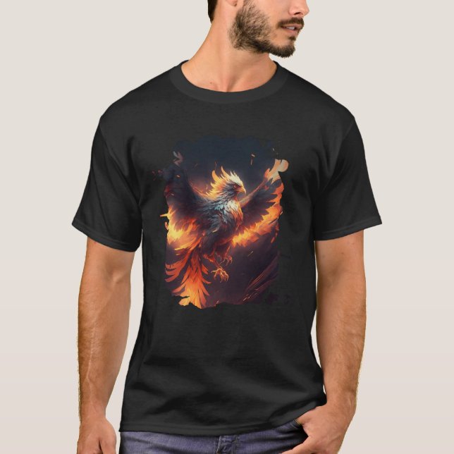 Backprint The majestic rise of the epic phoenix  1 T-Shirt (Front)