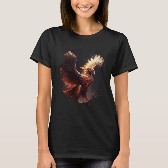 Backprint The majestic rise of the epic phoenix T-Shirt (Front)